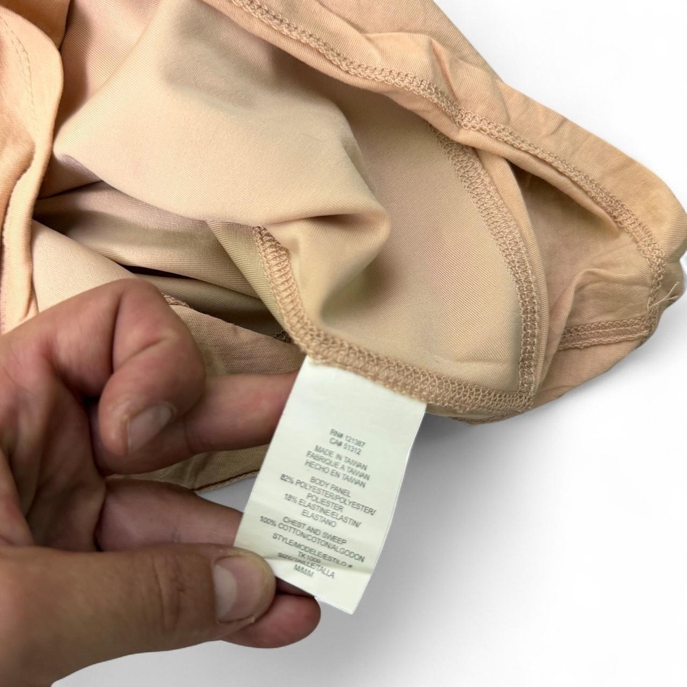 NWOT Y2K Yummie Tummie by Heather Thomson beige tank top womens size M Reg - Picture 6 of 6